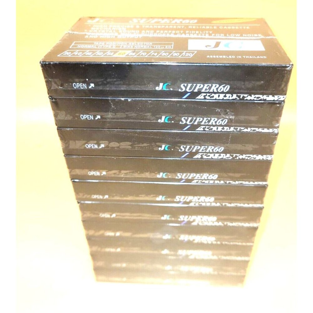 Cassettes Tape JC Super60 New Sealed Pack of 10